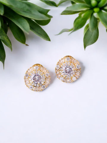 Golden Parul Zirconia Studs