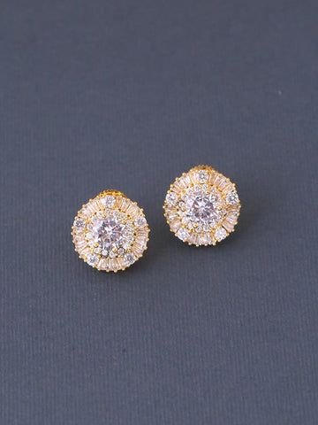 Golden Parul Zirconia Studs